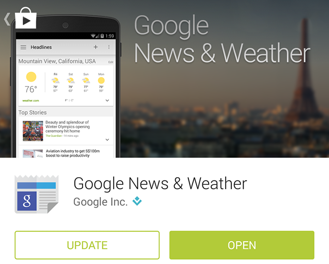 Google News & Weather