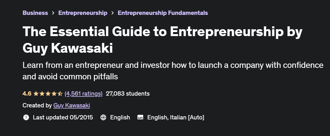 The Essential Guide to Entrepreneurship