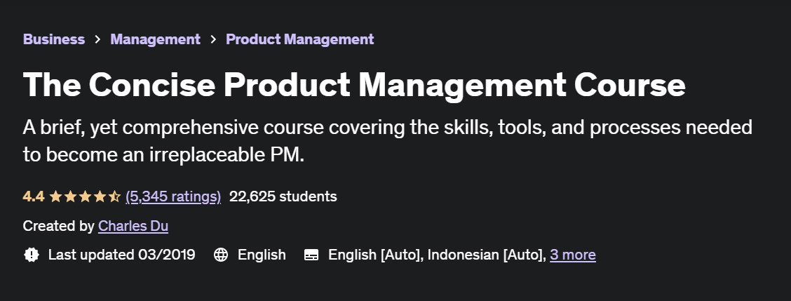 The Concise Product Management Course 