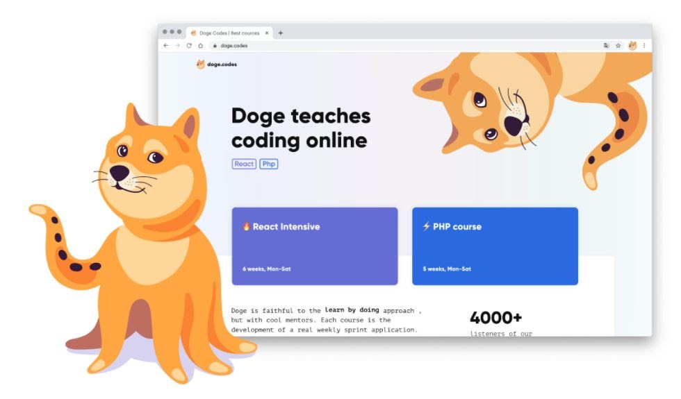 Doge Codes Landing Page