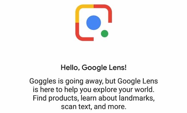 Google Lens notice