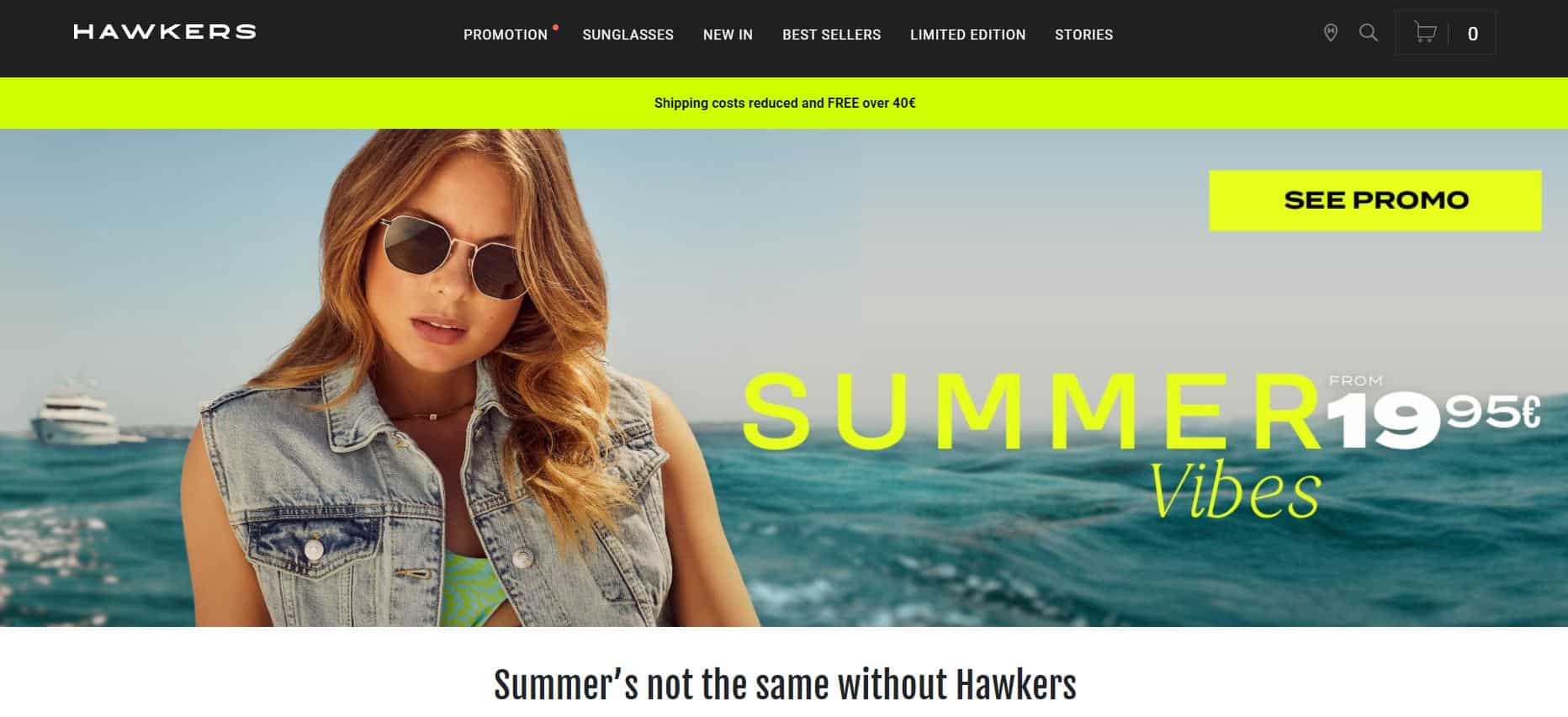 Hawkers Landing Page