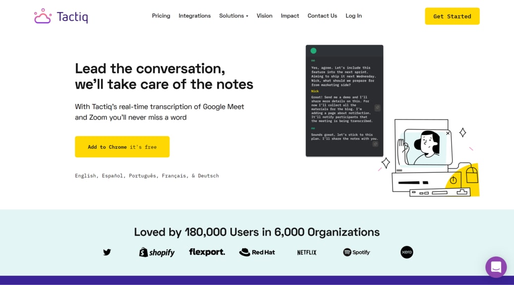 Tactiq Landing Page