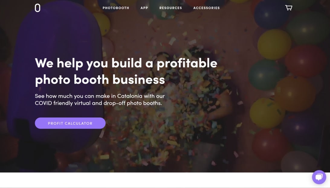 Photobooth Supply Landing Page