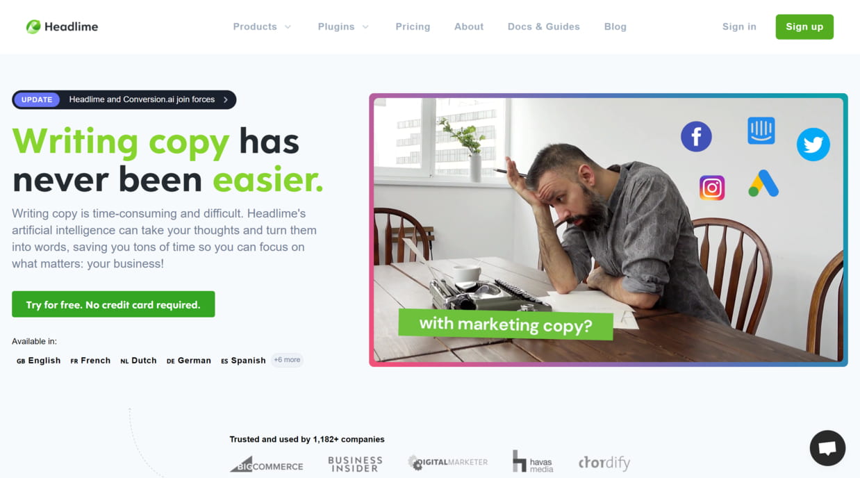 Headlime Landing Page