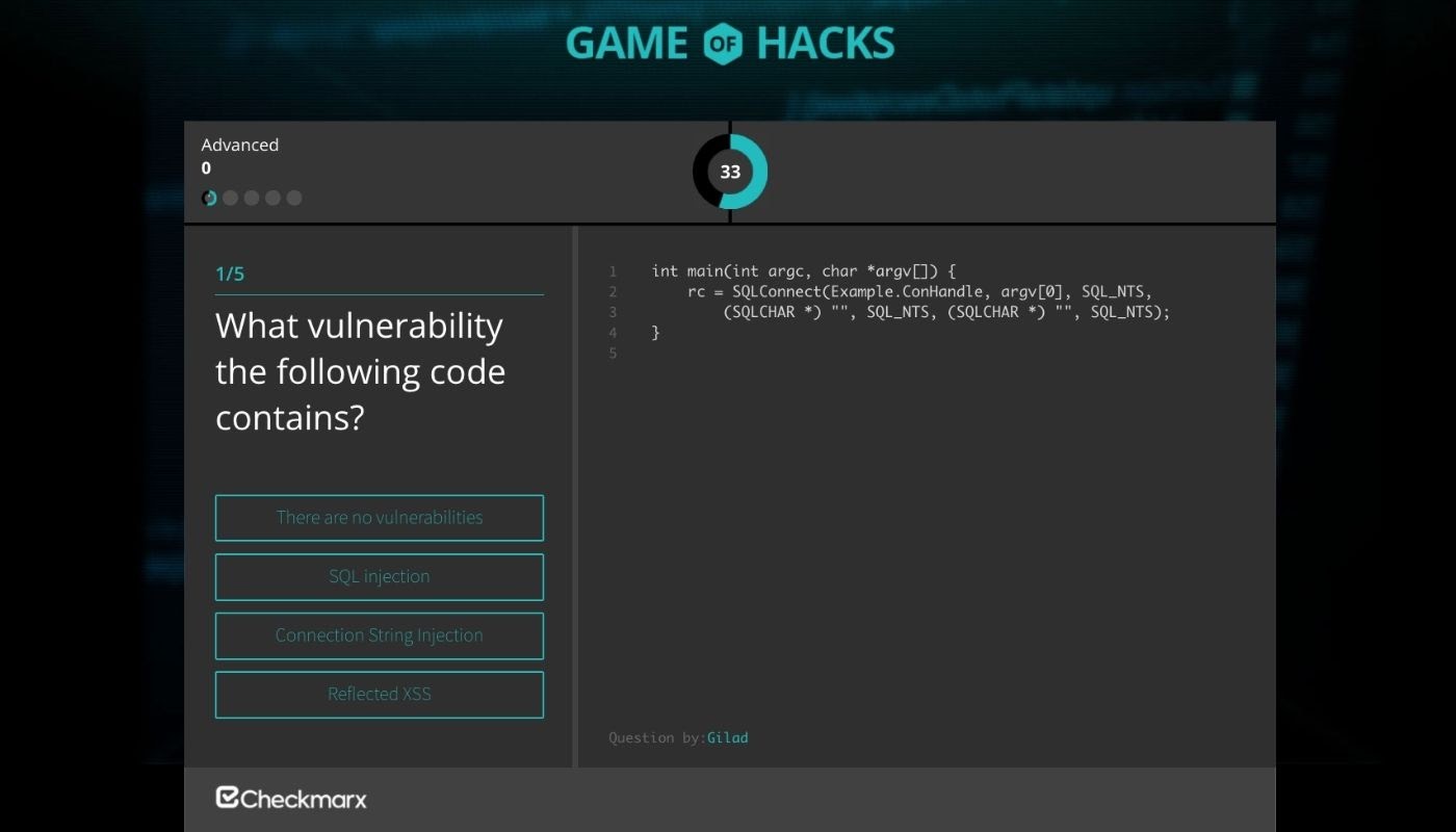 Game of Hacks by Checkmarx