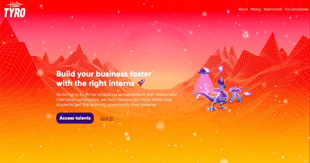 Hello Tyro Landing Page