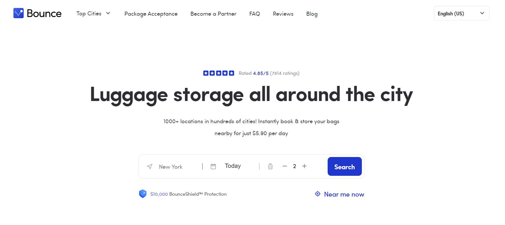 Bounce Landing Page