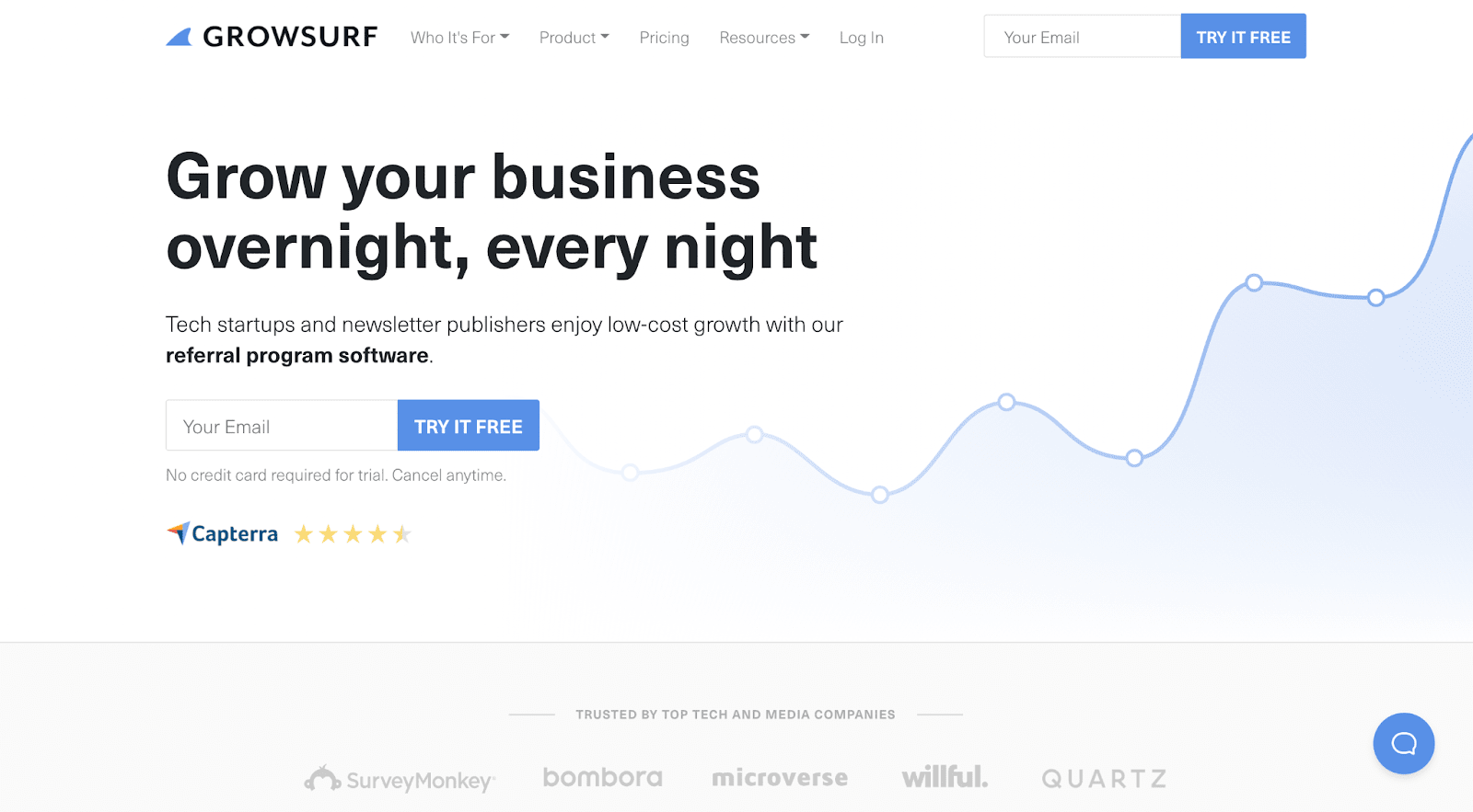 GrowSurf Landing Page