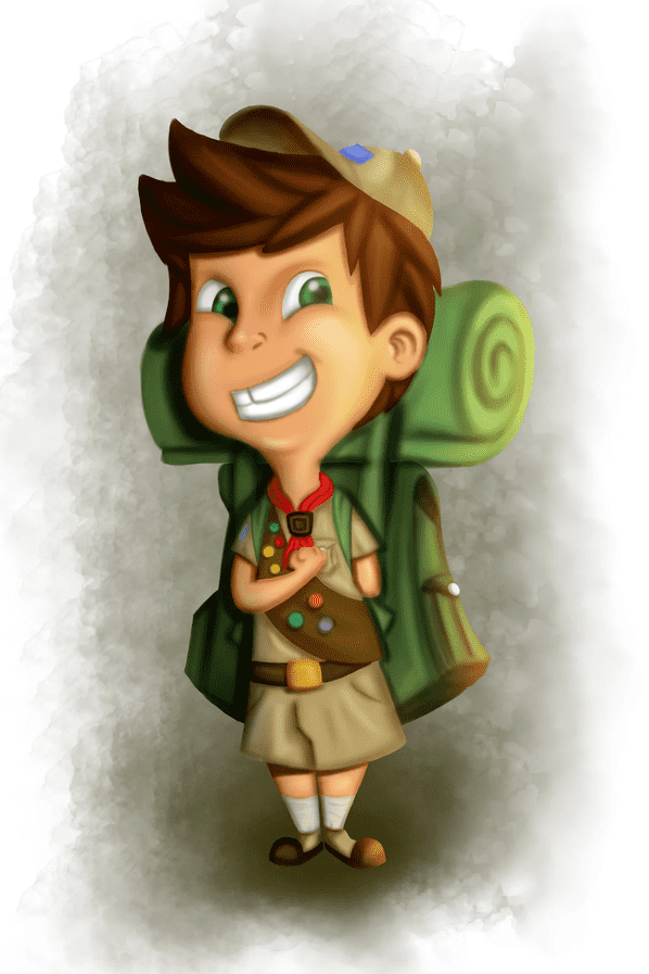 Kimp Boy Scout Illustration