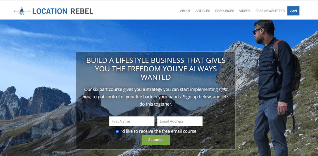 Location Rebel Landing Page