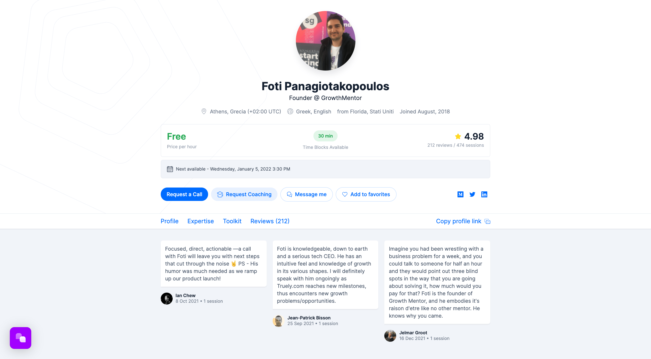 GrowthMentor's Profile